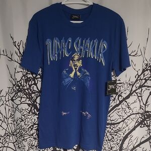 Tupac Shakur Blue Short Sleeve Tshirt
